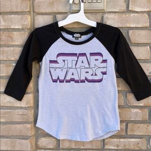 Girls Star Wars Raglan T-Shirt By Lucas Film Ltd. Size: XL 14 *READ* Black Gray